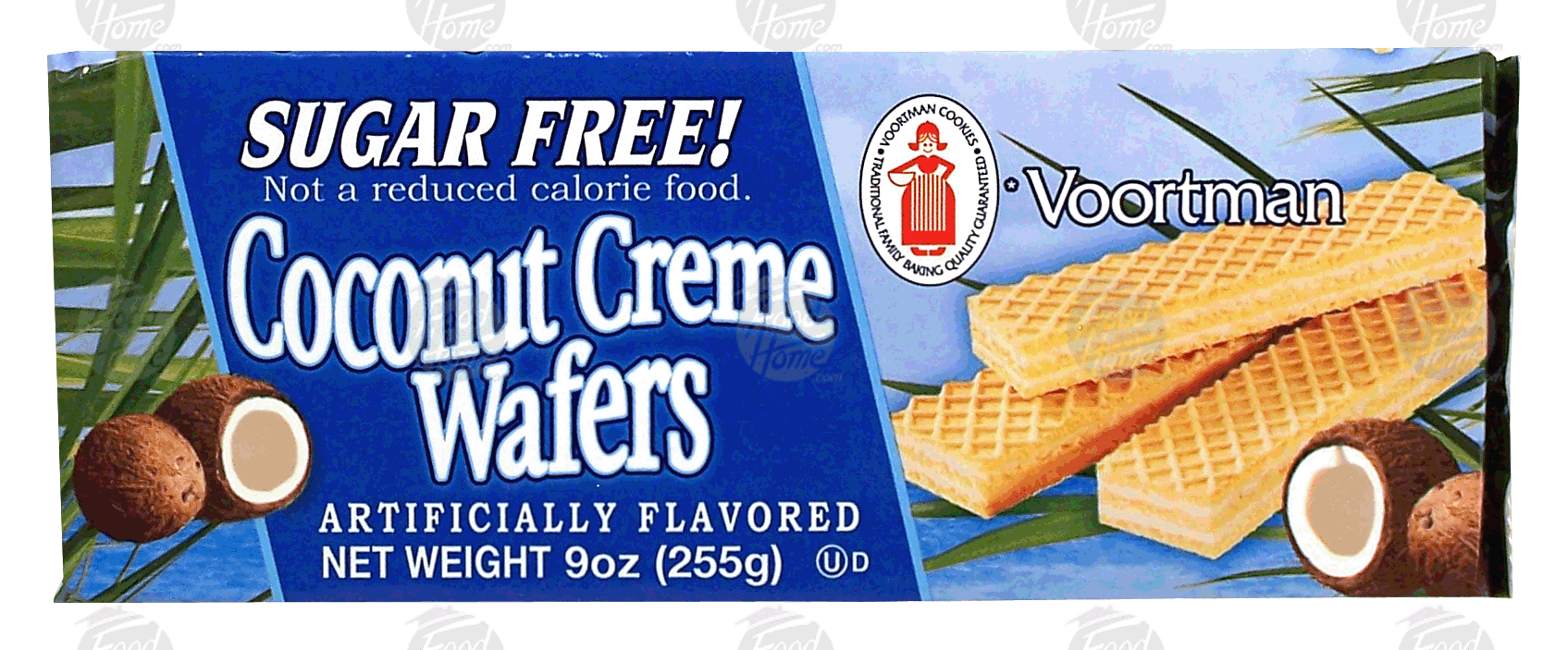 Voortman  coconut creme wafers, sugar free Full-Size Picture